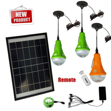 1/2/3 led bulb can be chosed Solar home light with USB charger and handles